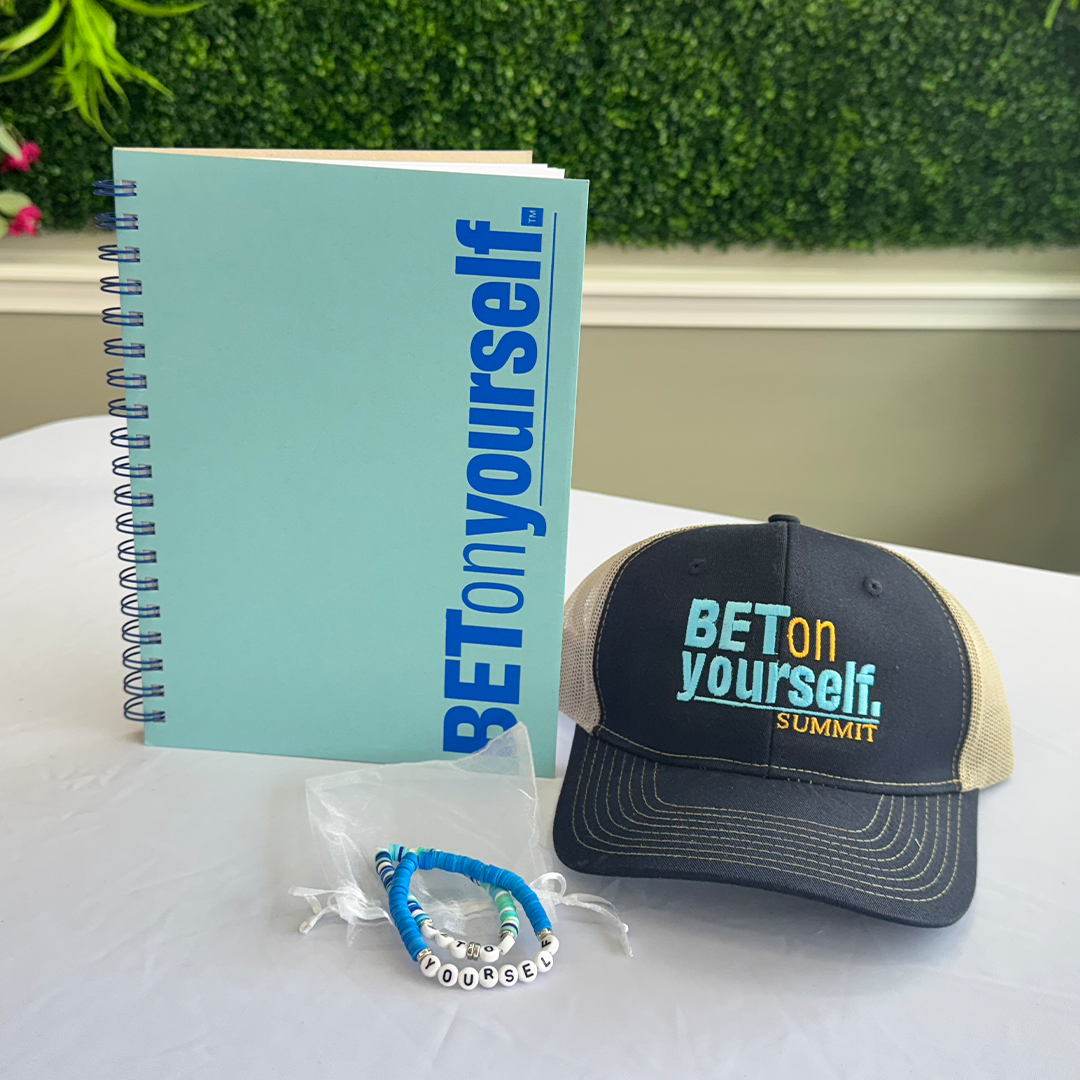 Bet On Yourself™ Bundle: Hat, Notebook, and Bracelet—10% off when purchased together